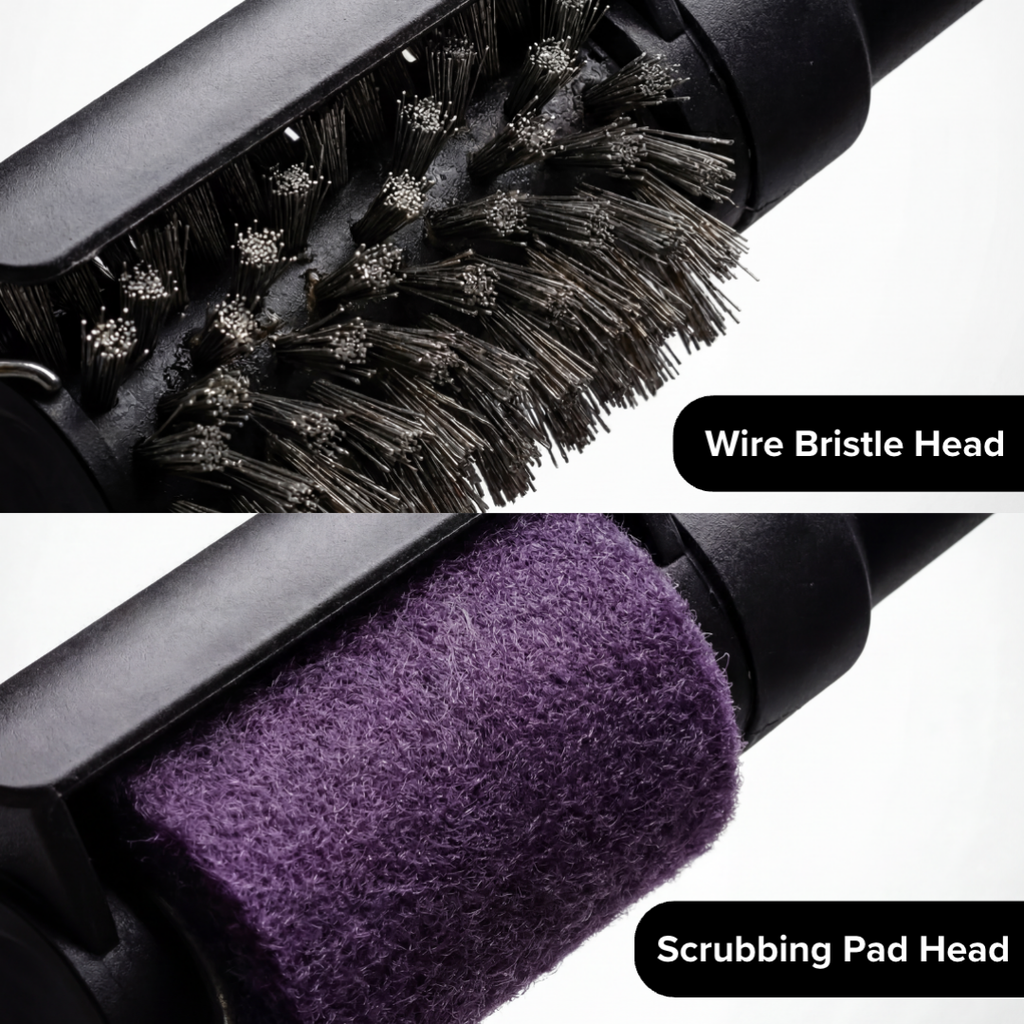 🔥(Free Shipping)🔥Electric Rotary Grill Brush with 2 Replacement Head