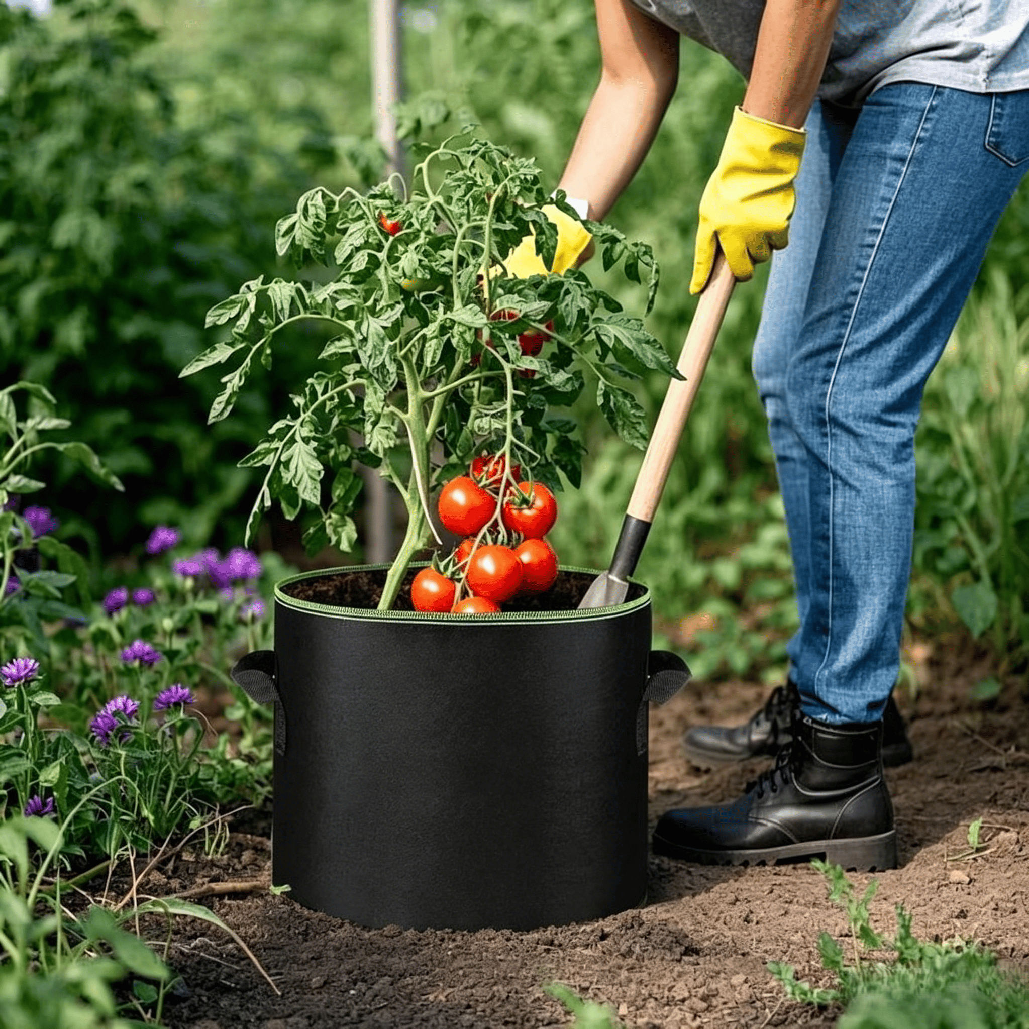 [UPGRADED] Heavy Duty Grow Bags - Say Goodbye to Root Rot!