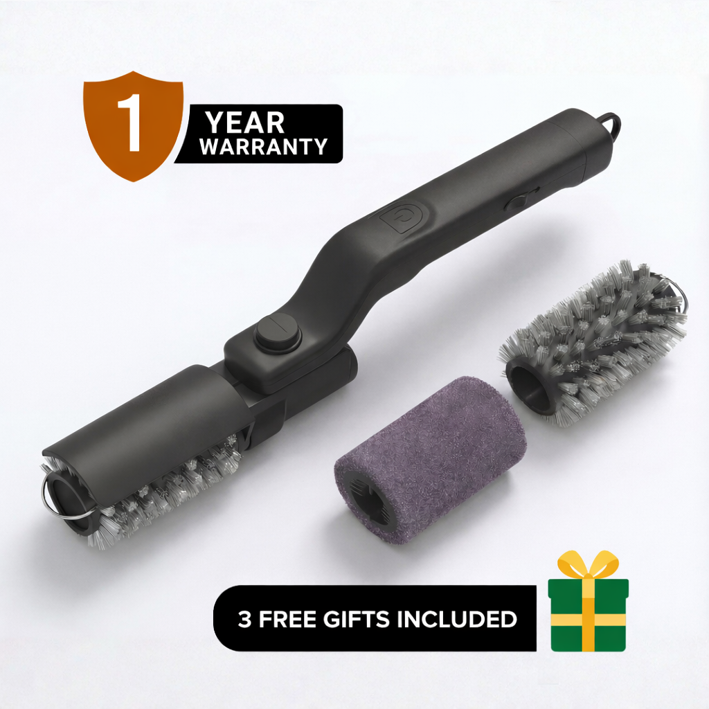 🔥(Free Shipping)🔥Electric Rotary Grill Brush with 2 Replacement Head