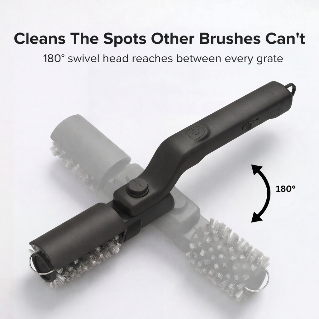 🔥(Free Shipping)🔥Electric Rotary Grill Brush with 2 Replacement Head